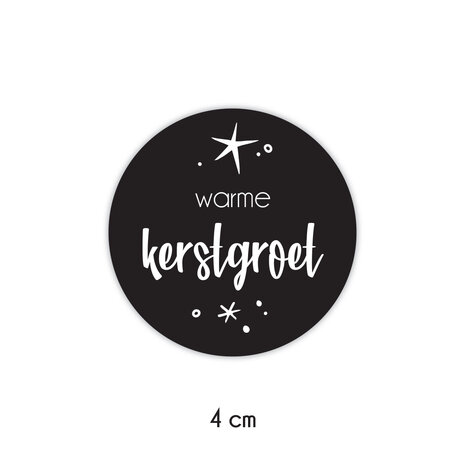 warme kerstgroet sticker