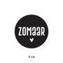 Sticker 4 cm - 10x Zomaar zwart